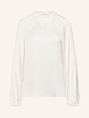 Comma Bluzka Sonja Z Satyny Z Falbankami weiss