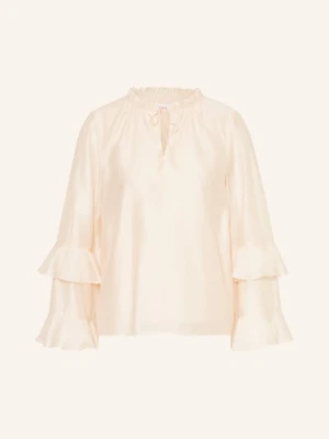 Comma Bluzka Z Falbanami beige