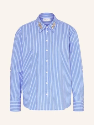 Comma Bluzka Z Kamieniami Ozdobnymi blau