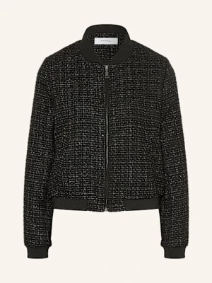 Comma Bluzon Z Bouclé Z Błyszczącą Przędzą schwarz