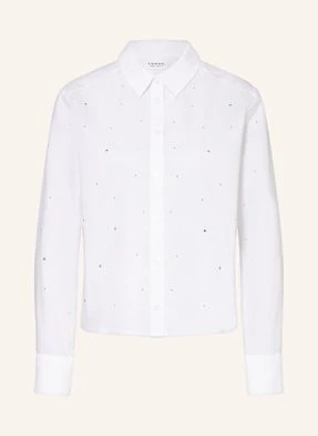 Comma Casual Identity Bluzka Z Ozdobnymi Kamykami weiss