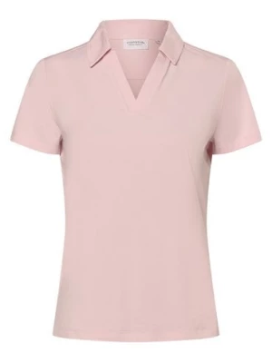 comma casual identity Damska koszulka polo Kobiety różowy jednolity,