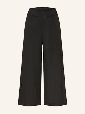 Comma Casual Identity Kuloty Z Lnu schwarz