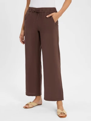 comma casual identity Letnie spodnie Kobiety brązowy jednolity,