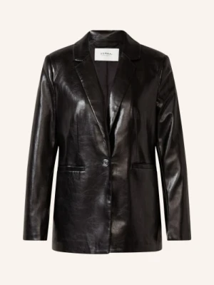 Comma Casual Identity Marynarka Imitująca Skórę schwarz