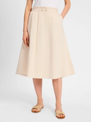 comma casual identity Spódnica damska Kobiety Bawełna beżowy jednolity,