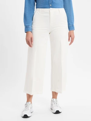comma casual identity Spodnie culottes - Alva Kobiety Bawełna biały jednolity,