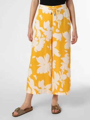 comma casual identity Spodnie Kobiety Sztuczne włókno żółty|wielokolorowy wzorzysty,