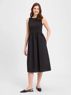 comma casual identity Sukienka damska Kobiety czarny jednolity,