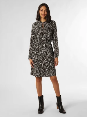 comma casual identity Sukienka damska Kobiety wiskoza czarny wzorzysty,