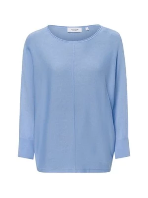 comma casual identity Sweter damski z dzianiny Kobiety wiskoza niebieski jednolity,