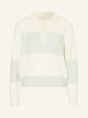 Comma Dzianinowa Koszulka Polo weiss