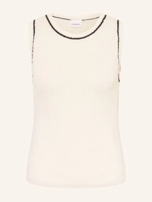 Comma Dzianinowy Top weiss