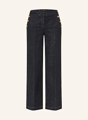 Comma Jeansy Wide Leg blau