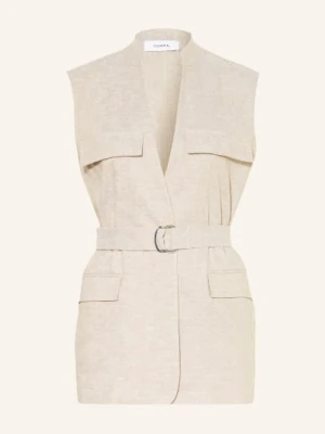 Comma Kamizelka Typu Blazer Z Lnu beige