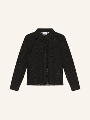 Comma Koszula Z Koronki schwarz