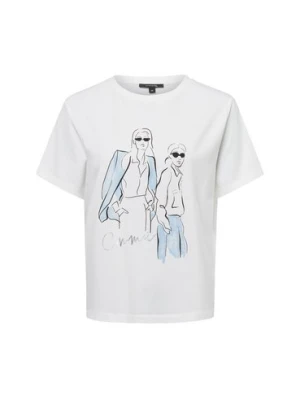 comma Koszulka damska Kobiety Bawełna biały nadruk,