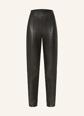 Comma Legginsy Z Imitacji Skóry schwarz