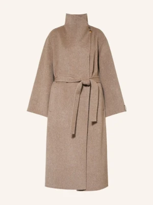 Comma Płaszcz Wełniany beige JASNOBRĄZOWY