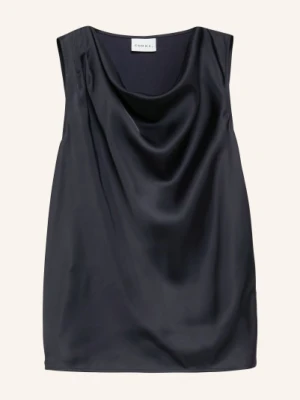 Comma Satynowa Bluzka blau