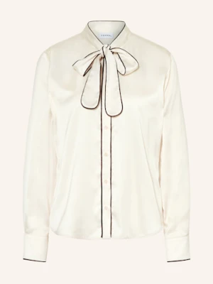 Comma Satynowa Bluzka Z Kokardą weiss