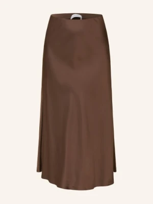 Comma Spódnica Satynowa braun
