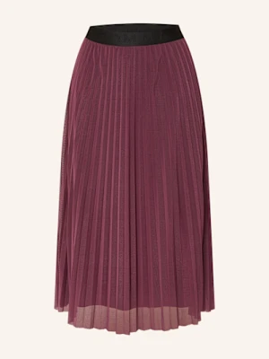 Comma Spódnica Plisowana Z Siateczki rot