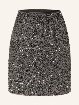Comma Spódnica Z Cekinami grau