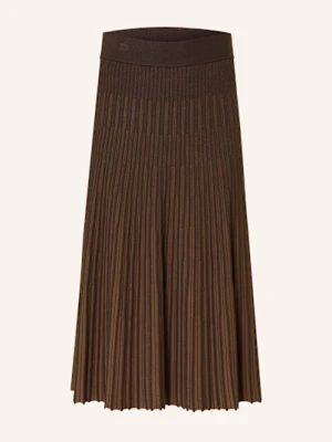 Comma Spódnica Z Dzianiny braun