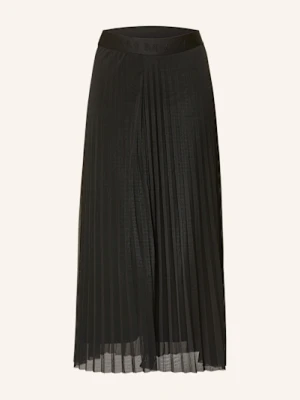 Comma Spódnica Z Siateczki Z Plisami schwarz