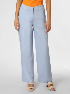 comma Spodnie Kobiety Sztuczne włókno niebieski jednolity,