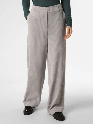 comma Spodnie Kobiety Sztuczne włókno szary jednolity,