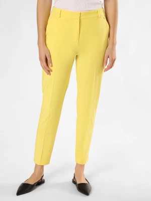 comma Spodnie Kobiety wiskoza żółty jednolity,