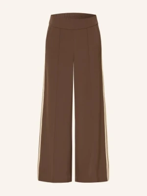 Comma Spodnie W Stylu Joggingowym Z Paskami Z Galonu braun