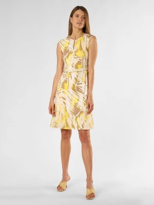 comma Sukienka damska Kobiety beżowy|żółty wzorzysty,