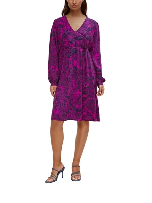 comma Sukienka w kolorze fioletowym ze wzorem rozmiar: 32