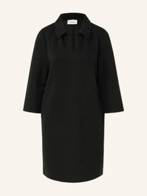 Comma Sukienka Z Dżerseju Z Rękawami 3/4 schwarz