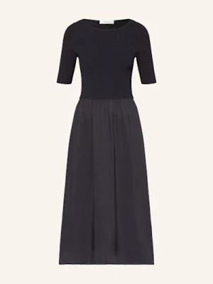 Comma Sukienka Z Mieszanki Materiałów blau