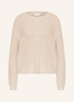 Comma Sweter Z Błyszczącą Przędzą beige