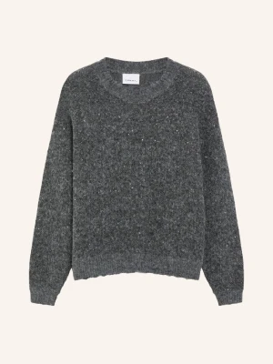 Comma Sweter Z Cekinami grau CZIEMNOSZARY