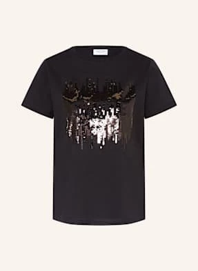 Comma T-Shirt Z Cekinami schwarz