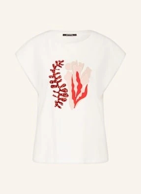 Comma T-Shirt Z Cekinami weiss