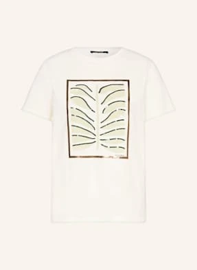 Comma T-Shirt Z Cekinami weiss