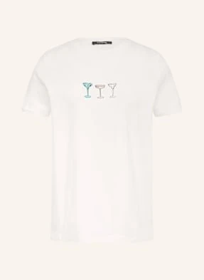 Comma T-Shirt Z Obszyciem Ozdobnymi Kamykami weiss