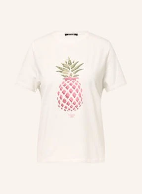 Comma T-Shirt Z Obszyciem Ozdobnymi Kamykami weiss