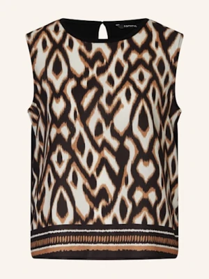 Comma Top Z Mieszanki Materiałów braun