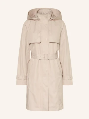 Comma Trencz Z Odpinanym Kapturem beige