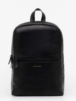 Common Projects plecak skórzany Simple Backpack kolor czarny duży gładki 9192