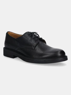 Common Projects półbuty skórzane Officer's Derby męskie kolor czarny 2503.7547
