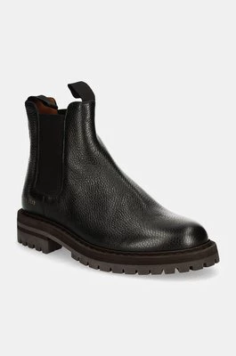 Common Projects sztyblety skórzane Chelsea Workboot in Leather męskie kolor czarny 2447